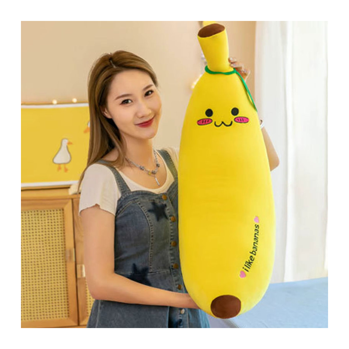 Realistisches Bananen-Plüschkissen aus weichem Stretch-Kristall-Baumwollplüsch als dekoratives Obst-Kissen - Bild 3