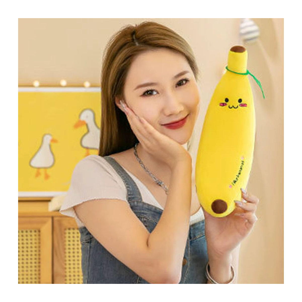 Realistisches Bananen-Plüschkissen aus weichem Stretch-Kristall-Baumwollplüsch als dekoratives Obst-Kissen - Bild 6