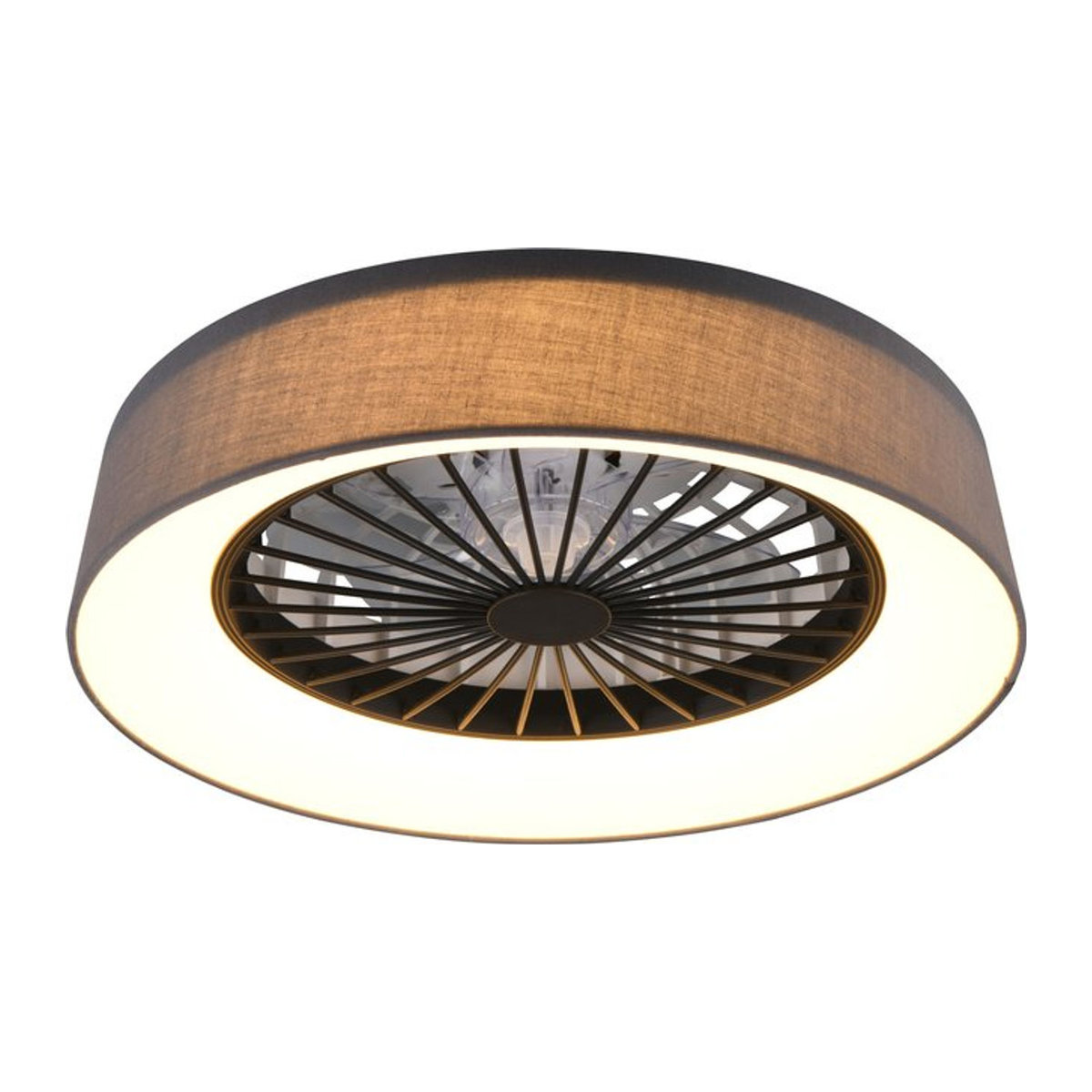 Reality LED-Deckenleuchte FARSUND mit Ventilator in Grau aus Kunststoff - Bild 1
