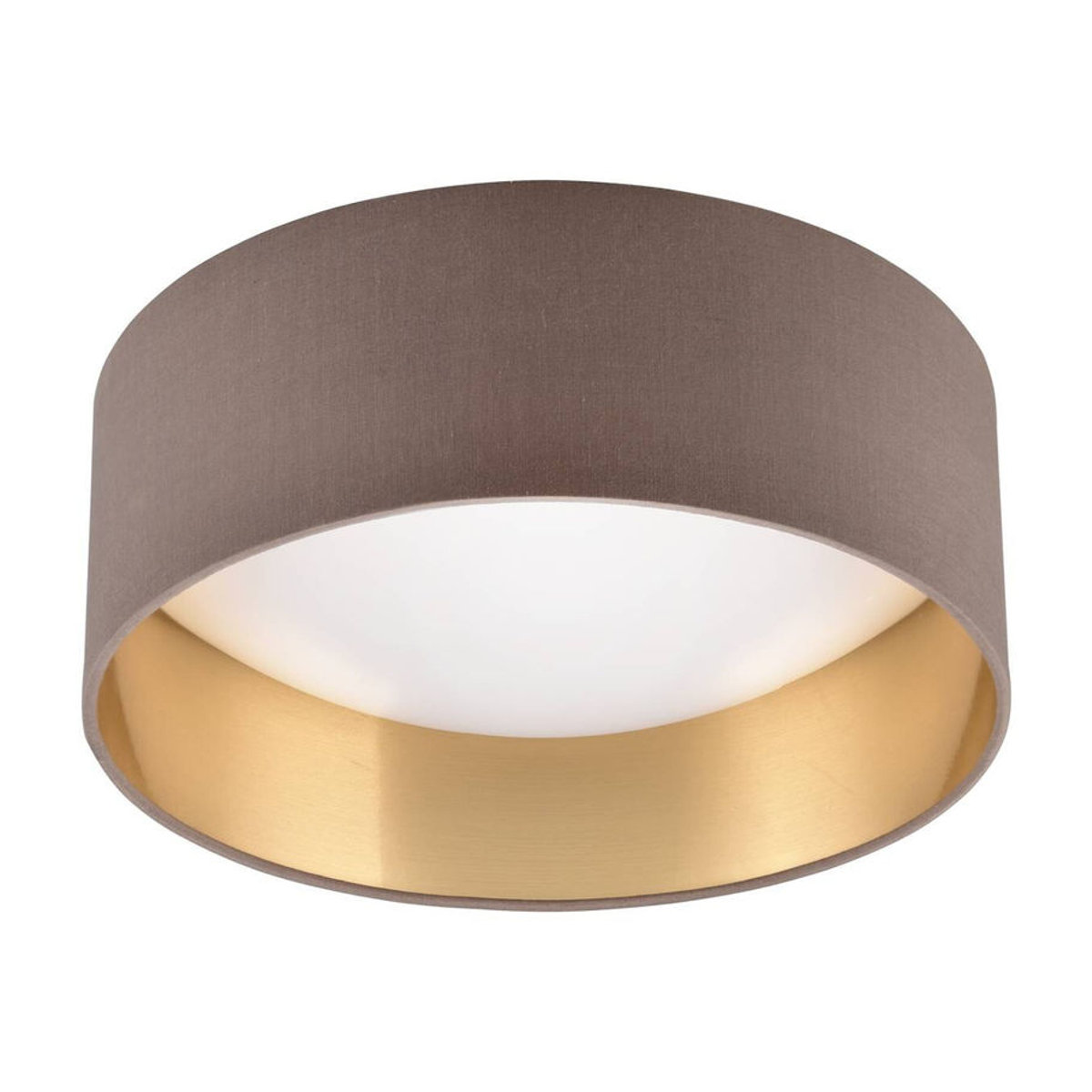 Reality LED-Deckenleuchte Locarno modern in Weiß und Taupe meliert aus Stoff und Kunststoff, Durchmesser: 30 cm, Höhe: 11,6 cm - Bild 2