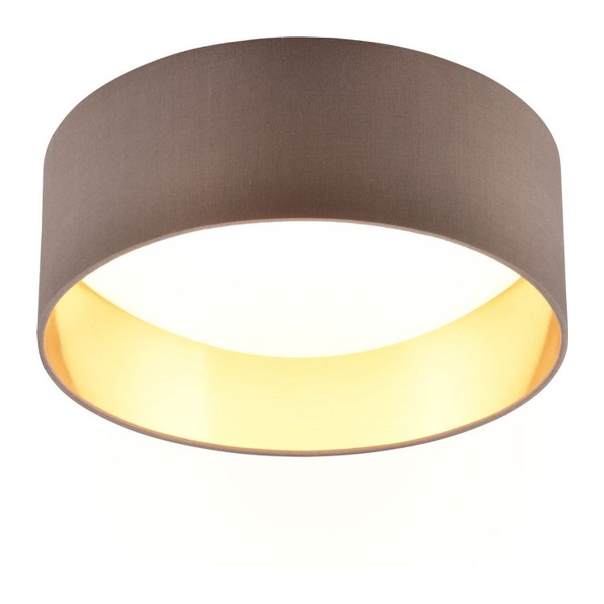 Reality LED-Deckenleuchte Locarno modern in Weiß und Taupe meliert aus Stoff und Kunststoff, Durchmesser: 30 cm, Höhe: 11,6 cm - Bild 5
