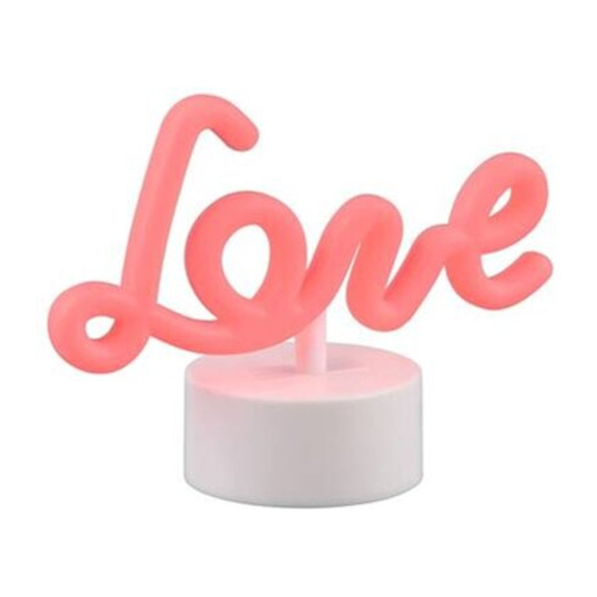 Reality LED-Tischleuchte Amor in Weiß oder Rosa mit integrierter Beleuchtung, H x B x T: 19,5 x 19,5 x 19,5 cm - Bild 1