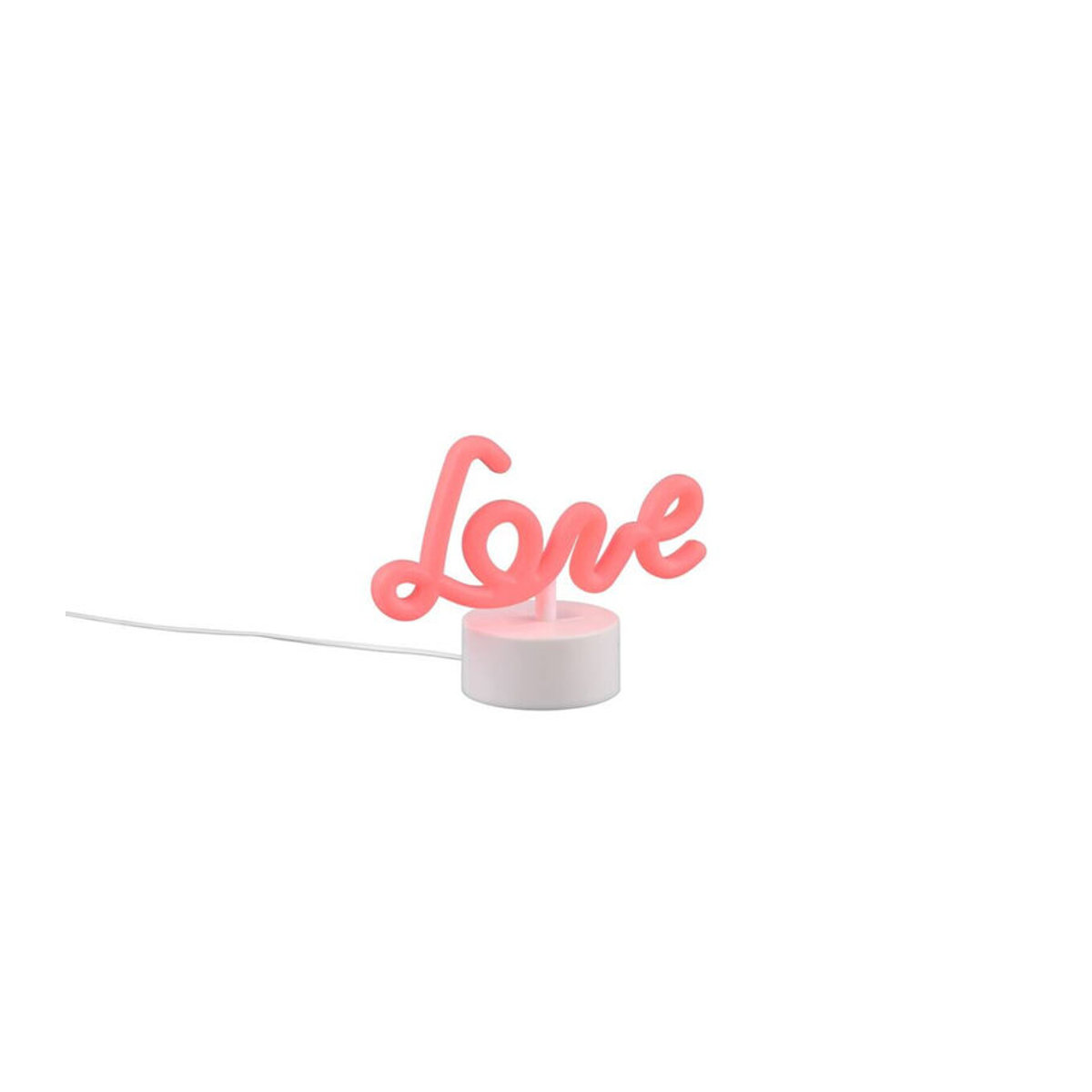 Reality LED-Tischleuchte Amor in Weiß oder Rosa mit integrierter Beleuchtung, H x B x T: 19,5 x 19,5 x 19,5 cm - Bild 2