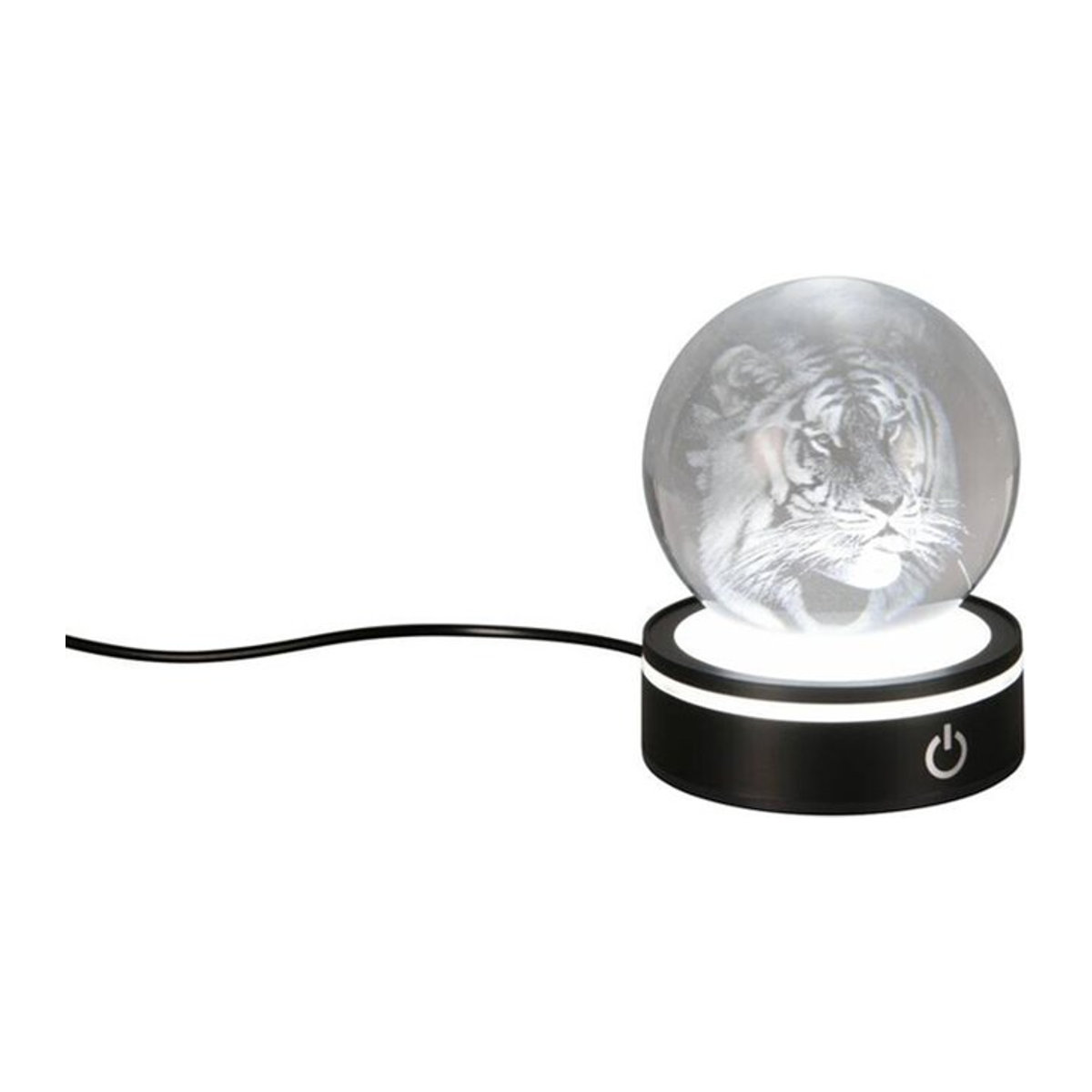 Reality LED-Tischleuchte in Schwarz aus Kunststoff und Glas mit kaltweißem Licht, H: 10 cm, B: 8 cm - Bild 1