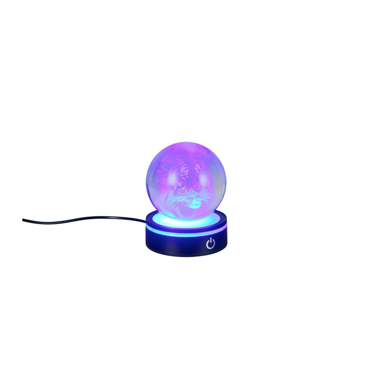 Reality LED-Tischleuchte in Schwarz aus Kunststoff und Glas mit kaltweißem Licht, H: 10 cm, B: 8 cm - Bild 2