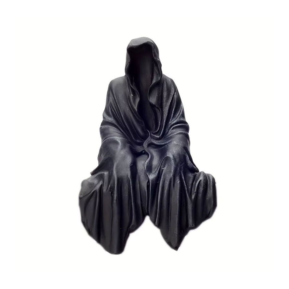 Reaping Trost Creeper Reaper Sitzstatue Gothic Desktop Deko aus Kunstharz in Schwarz - Bild 2