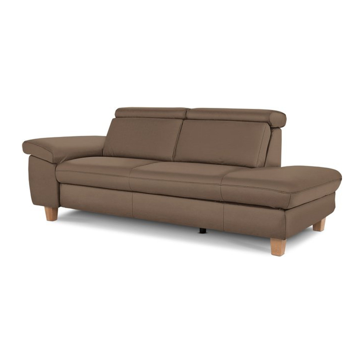 Recamiere vito TONGA Modern in Braun Taupe Meliert - Bild 1