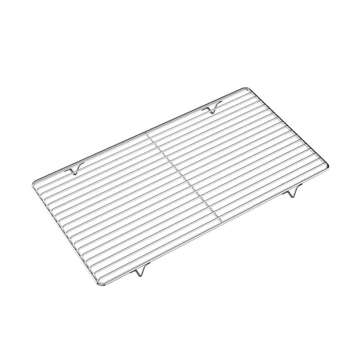 Rechteckiger Grillrost aus lebensmittelechtem 304 Edelstahl mit Maschennetz und 2 cm Ablauffüßen, Breite: 40-100 cm - Bild 5