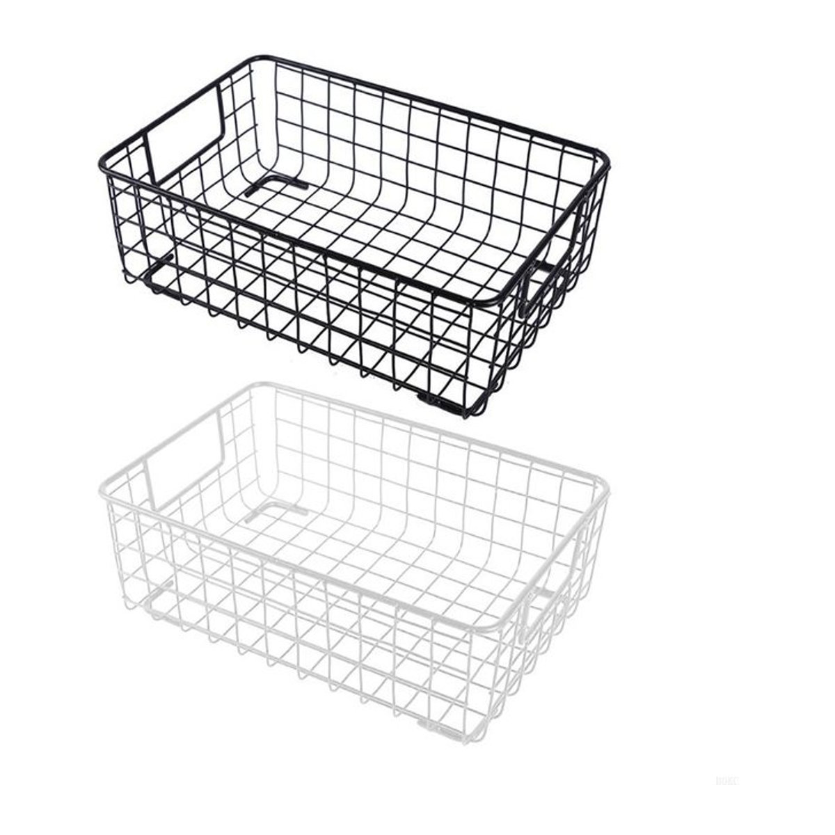 Rechteckiger Obstkorb aus Metall in Schwarz für deine Früchte im minimalistischen Design - Bild 1