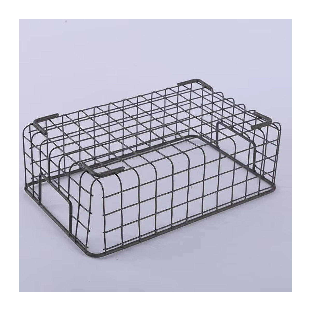 Rechteckiger Obstkorb aus Metall in Schwarz für deine Früchte im minimalistischen Design - Bild 4