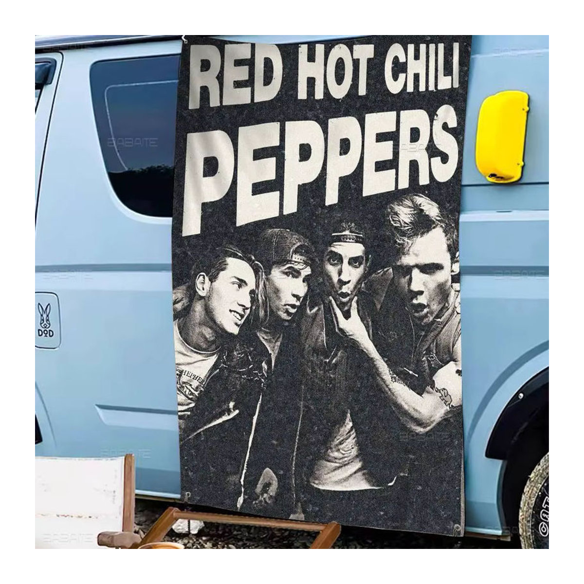Red Hot Chili Peppers Porträt Hängebanner von Potdemiel in Schwarz aus Textil - Bild 2