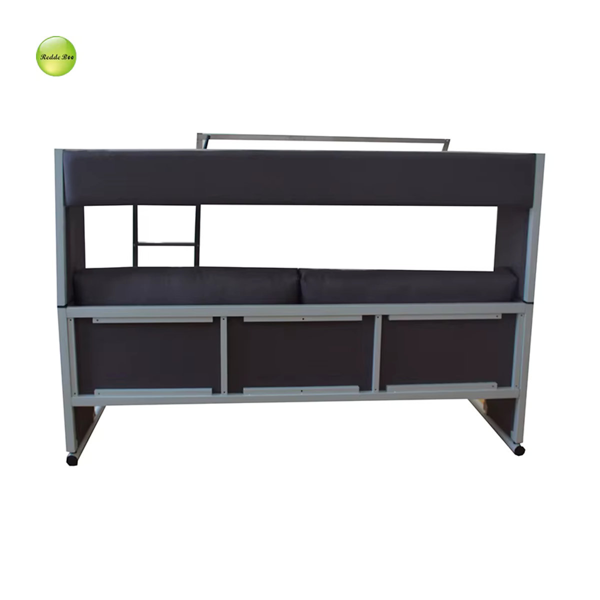 Redde Boo 2-Sitzer-Klappbett aus Metall in Grau, Modernes Einzelsofa und Etagenbett - Bild 3