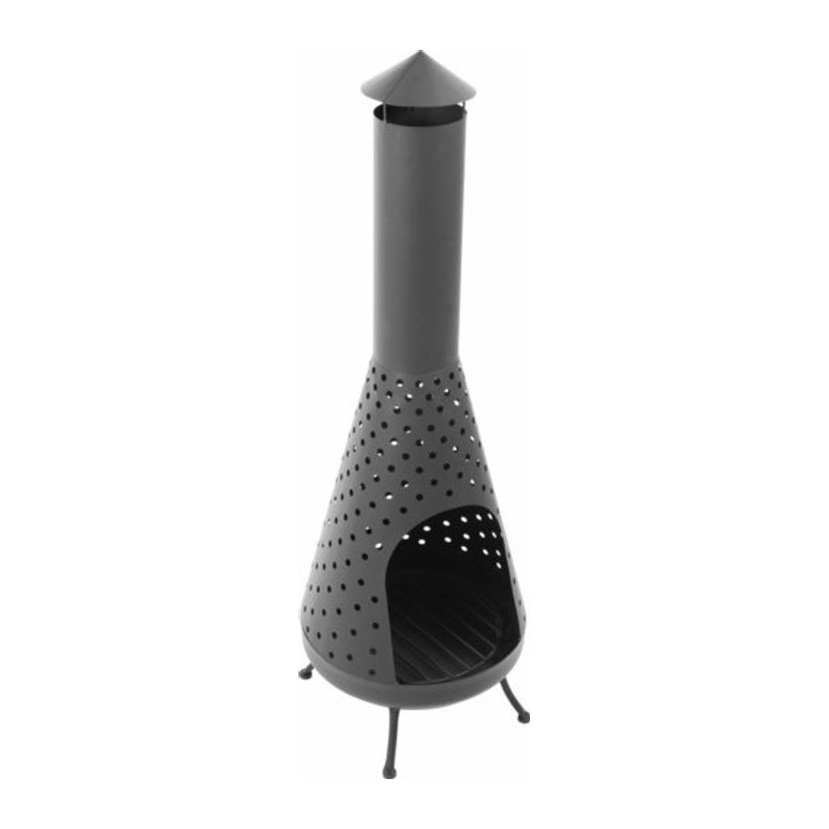 Redfire Gartenkamin Napa aus Stahl in Schwarz, B/T/H: 35 x 35 x 108 cm - Bild 1