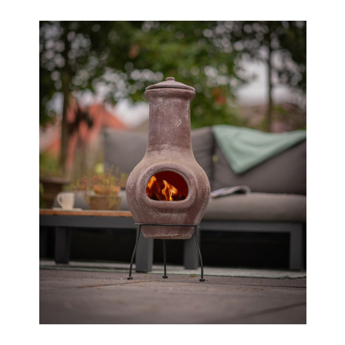 Redfire Gartenkamin Salamanca in Rotbraun, zylinderförmig, Durchmesser: 36 cm - Bild 3