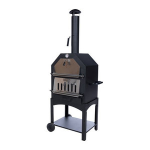 Redfire Grillofen Lorenzo Pizzaofen und Grill aus Stahl in Schwarz, H x B x T: 160 x 59 x 46 cm