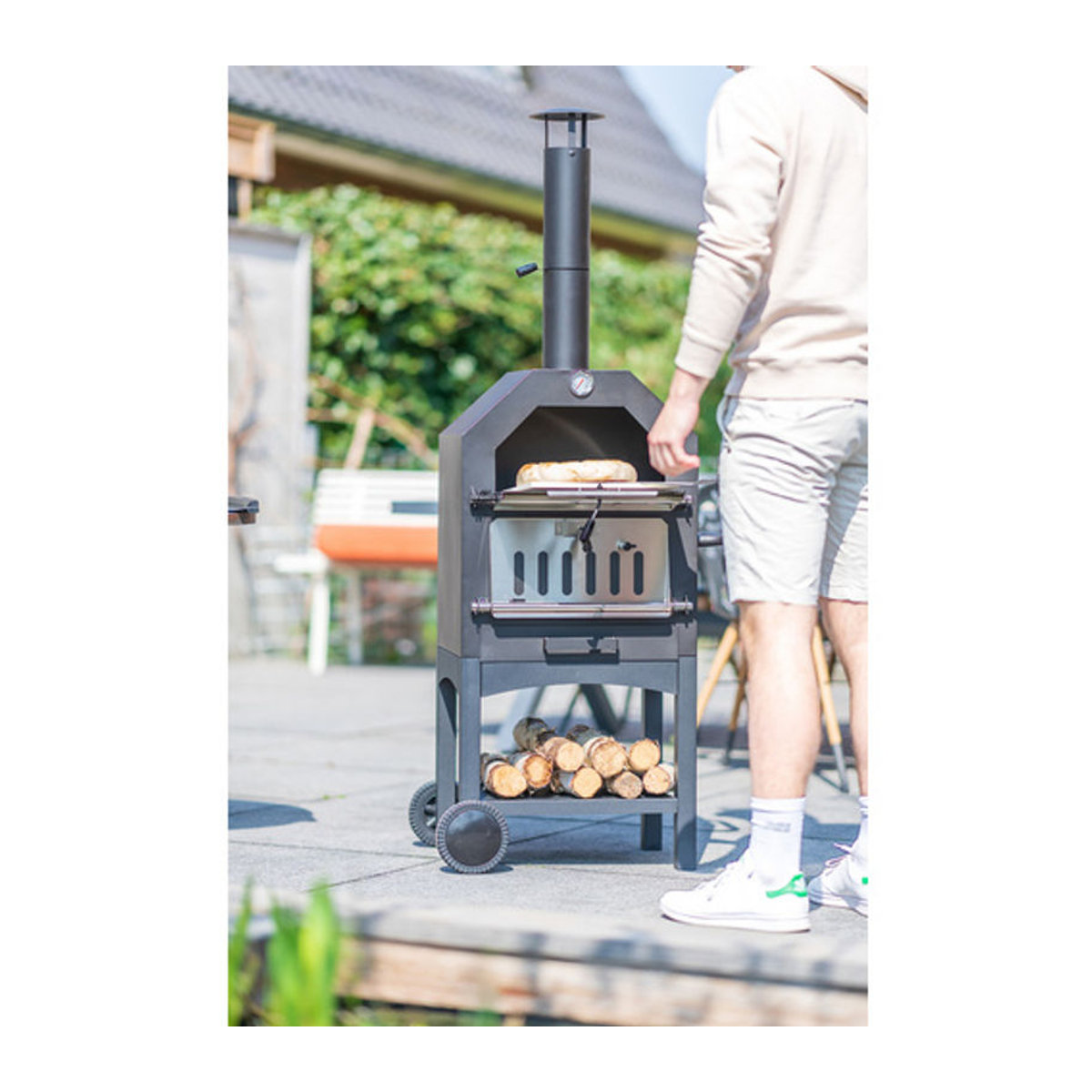 Redfire Grillofen Lorenzo Pizzaofen und Grill aus Stahl in Schwarz, H x B x T: 160 x 59 x 46 cm - Bild 4