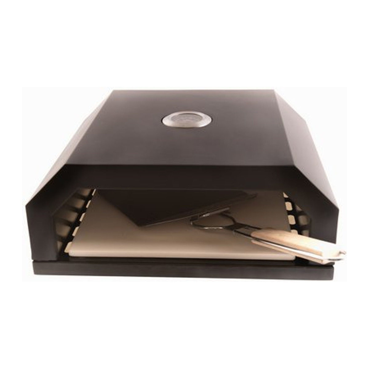 Redfire Pizzaofen Summ in Schwarz aus Stahl und Edelstahl mit Pizzastein und Pizza Paddle, B x T x H: 44,8 x 35,3 x 12 cm - Bild 1