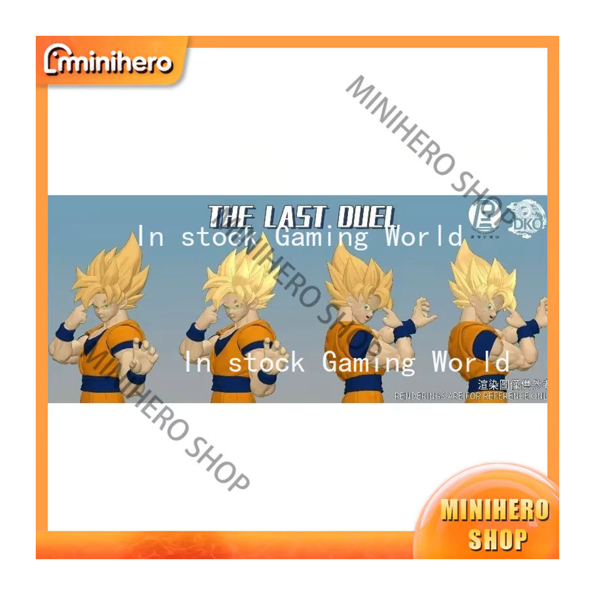REDKO Dragon Ball Super Saiyan Goku Last Duel Kopfskulptur Actionfigur als mehrfarbiges Anime Sammlerstück und Modellbausatz - Bild 2