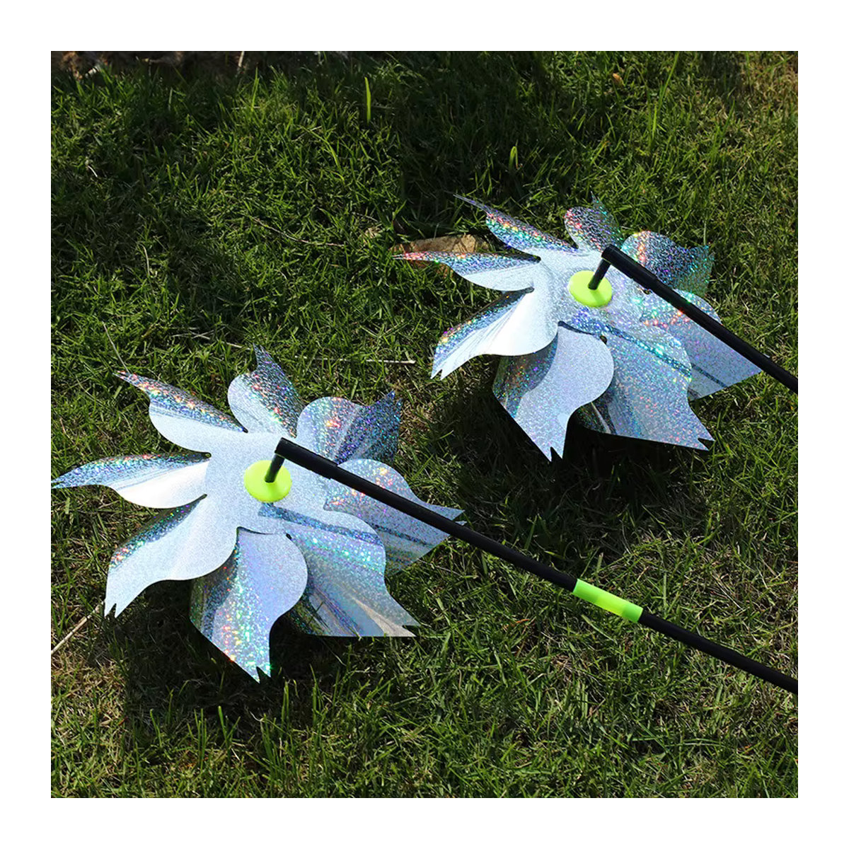 Reflektierende Vogelabwehr Windräder als Vogelscheuche für Garten und Rasen in Blau und Bunt - Bild 5
