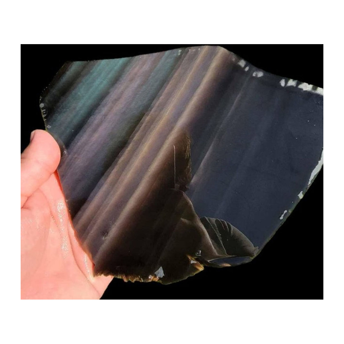 Regenbogen-Obsidian Scheibe von CrystalHola in Schwarz und Mehrfarbig als Dekoration und Chakra-Stein - Bild 1