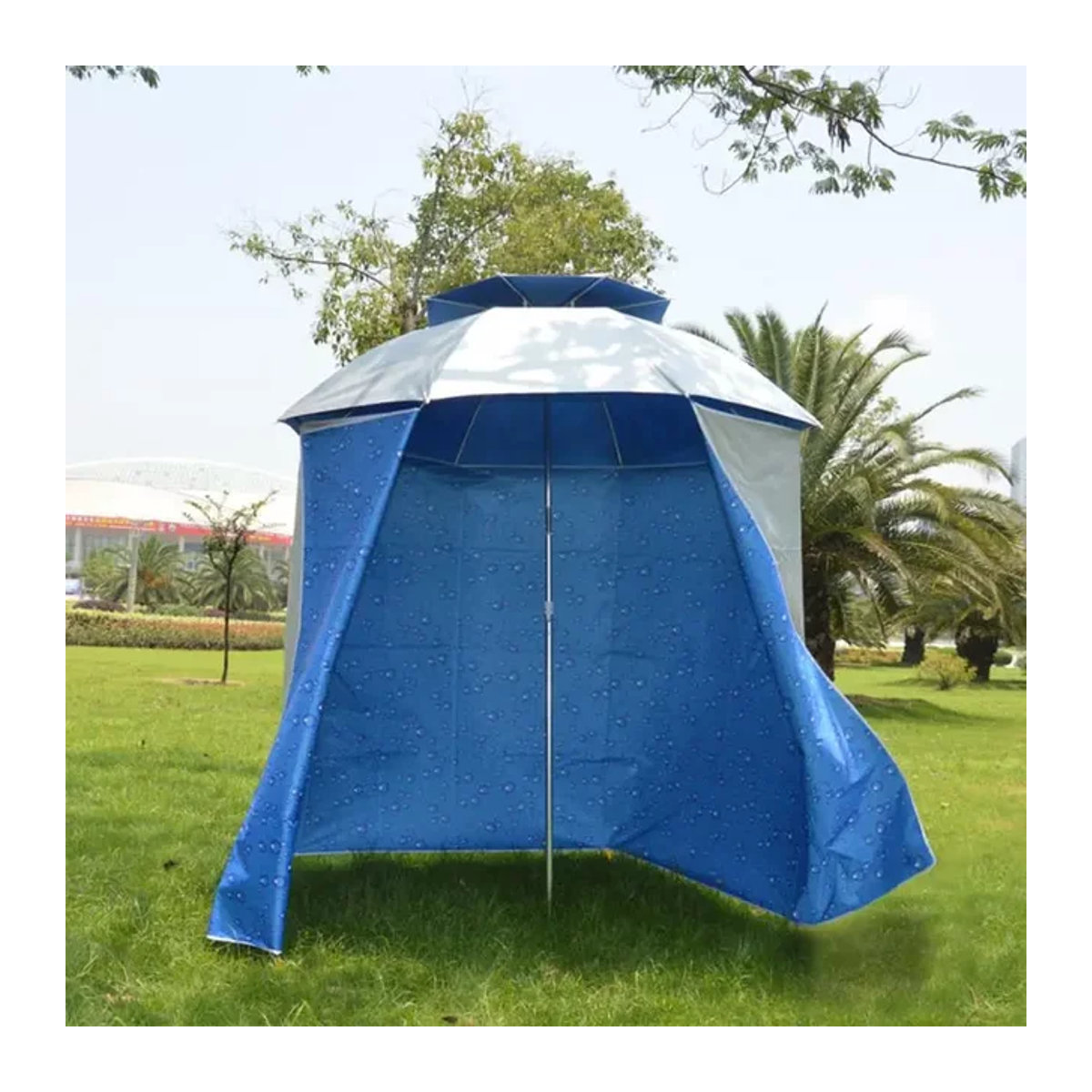 Regendichtes Outdoor Zelt aus Oxford-Gewebe als Gartenpavillon und Camping Shelter mit Wand, 4,8 m - Bild 1
