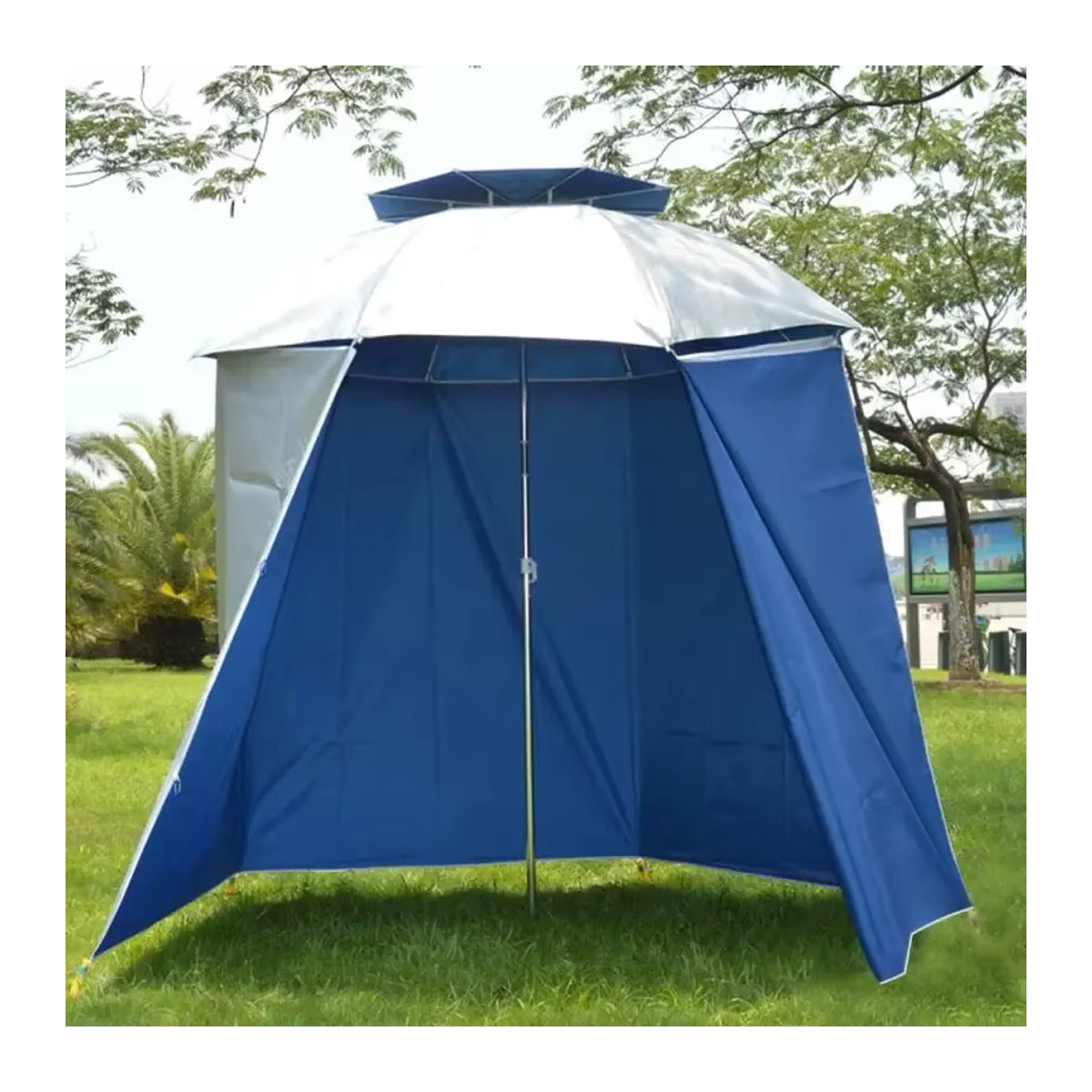 Regendichtes Outdoor Zelt aus Oxford-Gewebe als Gartenpavillon und Camping Shelter mit Wand, 4,8 m - Bild 2