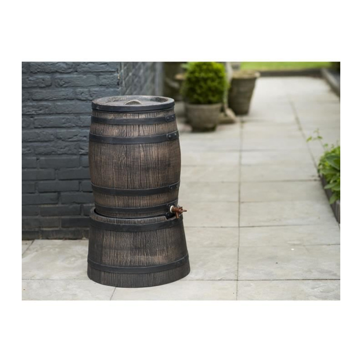 Regenfass NATURE 50 Liter Rotationsgeformtes PE inklusive Zubehör - Bild 2
