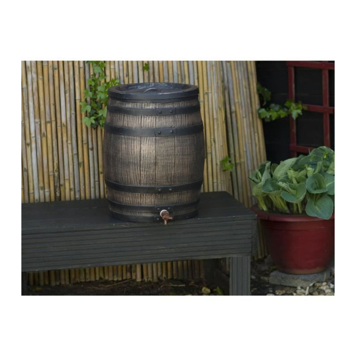 Regenfass NATURE 50 Liter Rotationsgeformtes PE inklusive Zubehör - Bild 3