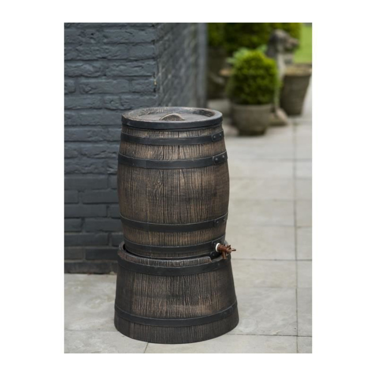 Regenfass NATURE 50 Liter Rotationsgeformtes PE inklusive Zubehör - Bild 4