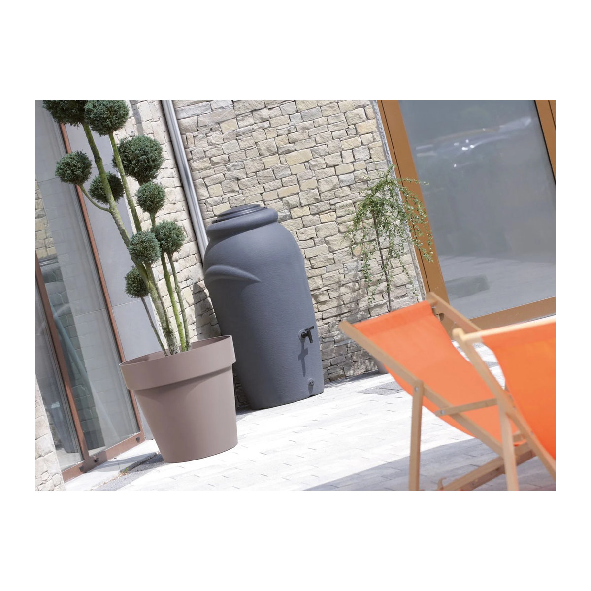 Regentonne Prosperplast Aquacan Baby in Anthrazit, B/H: 56 x 113 cm - Bild 3