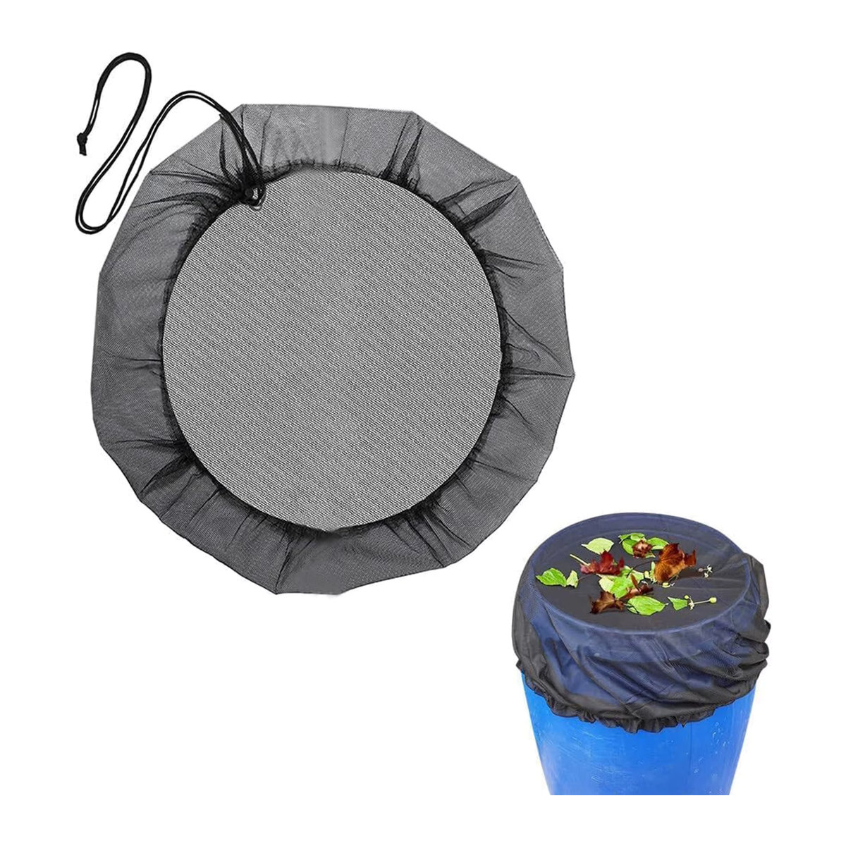 Regenwasserfilter mit Insektenschutz-Netz für Regentonnen und Wassertanks zur Blätterabweisung für den Garten - Bild 2