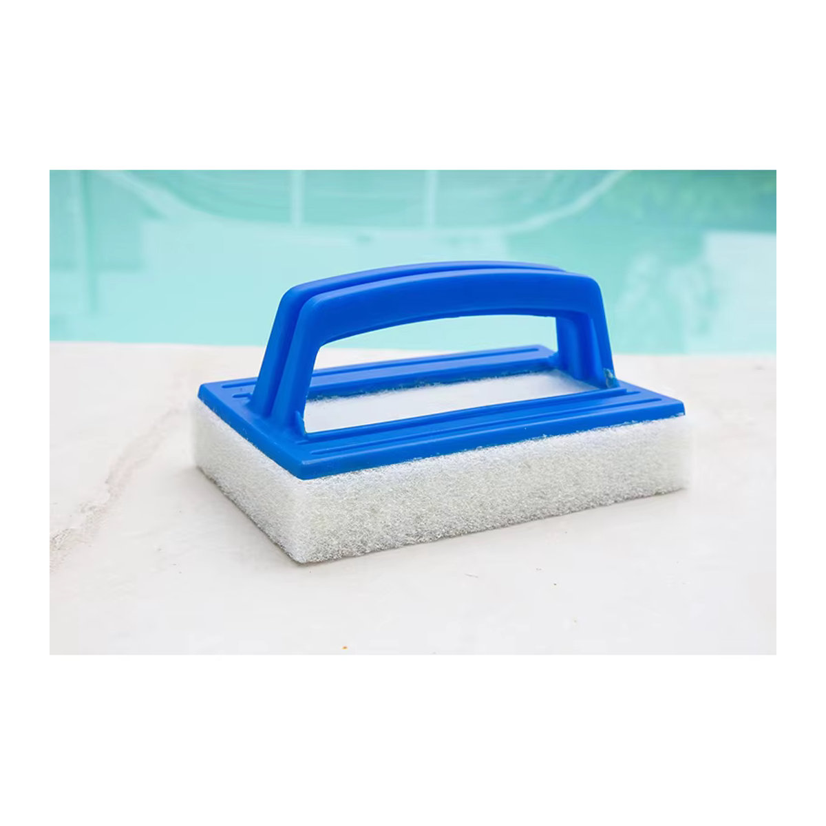 Reinigungsschwammbürste mit Griff zur Pooloberflächenreinigung und als Schwimmbad-Reinigungswerkzeug für Whirlpools - Bild 2
