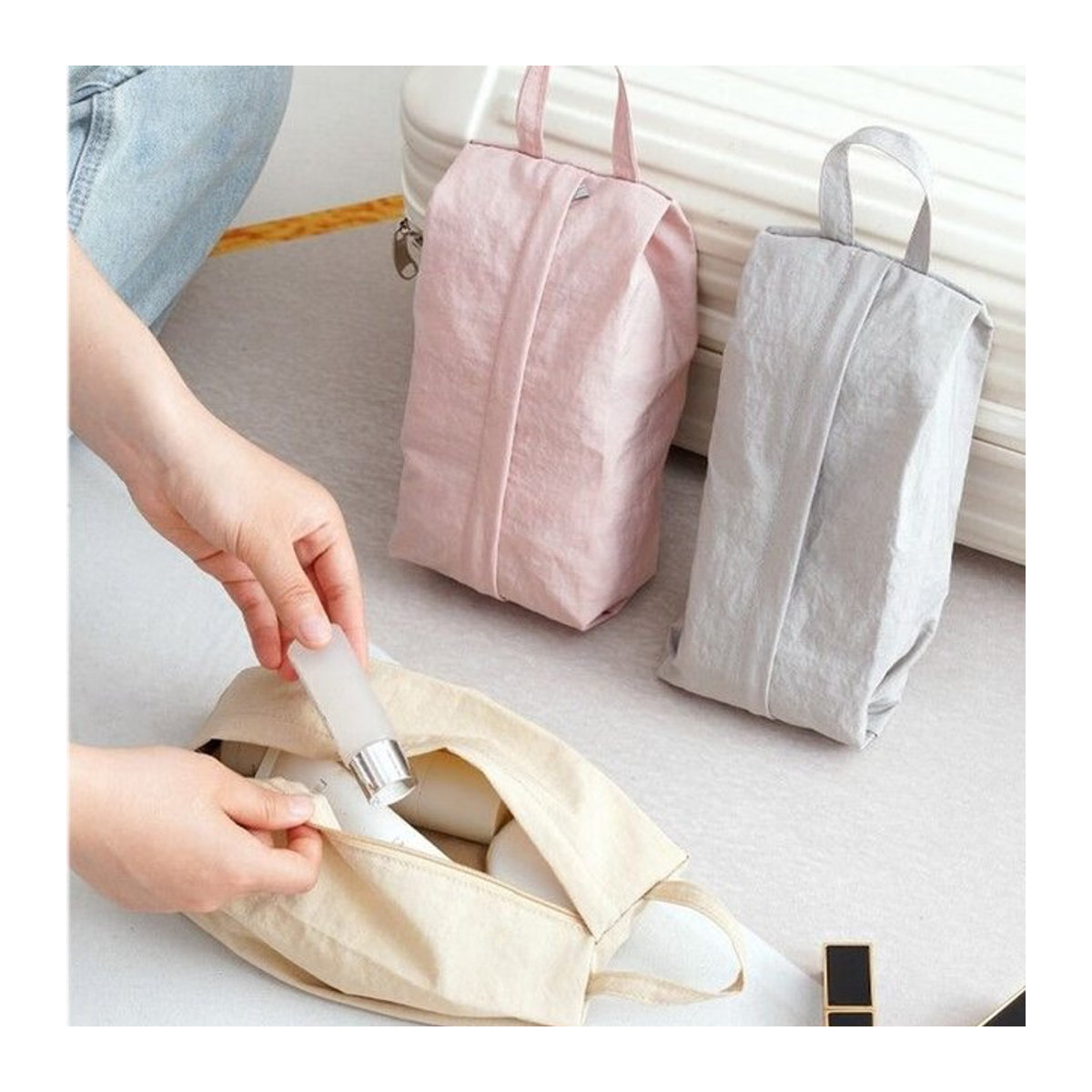 Reise-Organizer für Unterwäsche und Socken zur Kleidungstrennung im Koffer, Gelb/Bunt - Bild 1