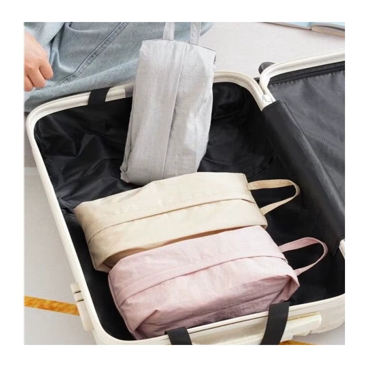 Reise-Organizer für Unterwäsche und Socken zur Kleidungstrennung im Koffer, Gelb/Bunt - Bild 2