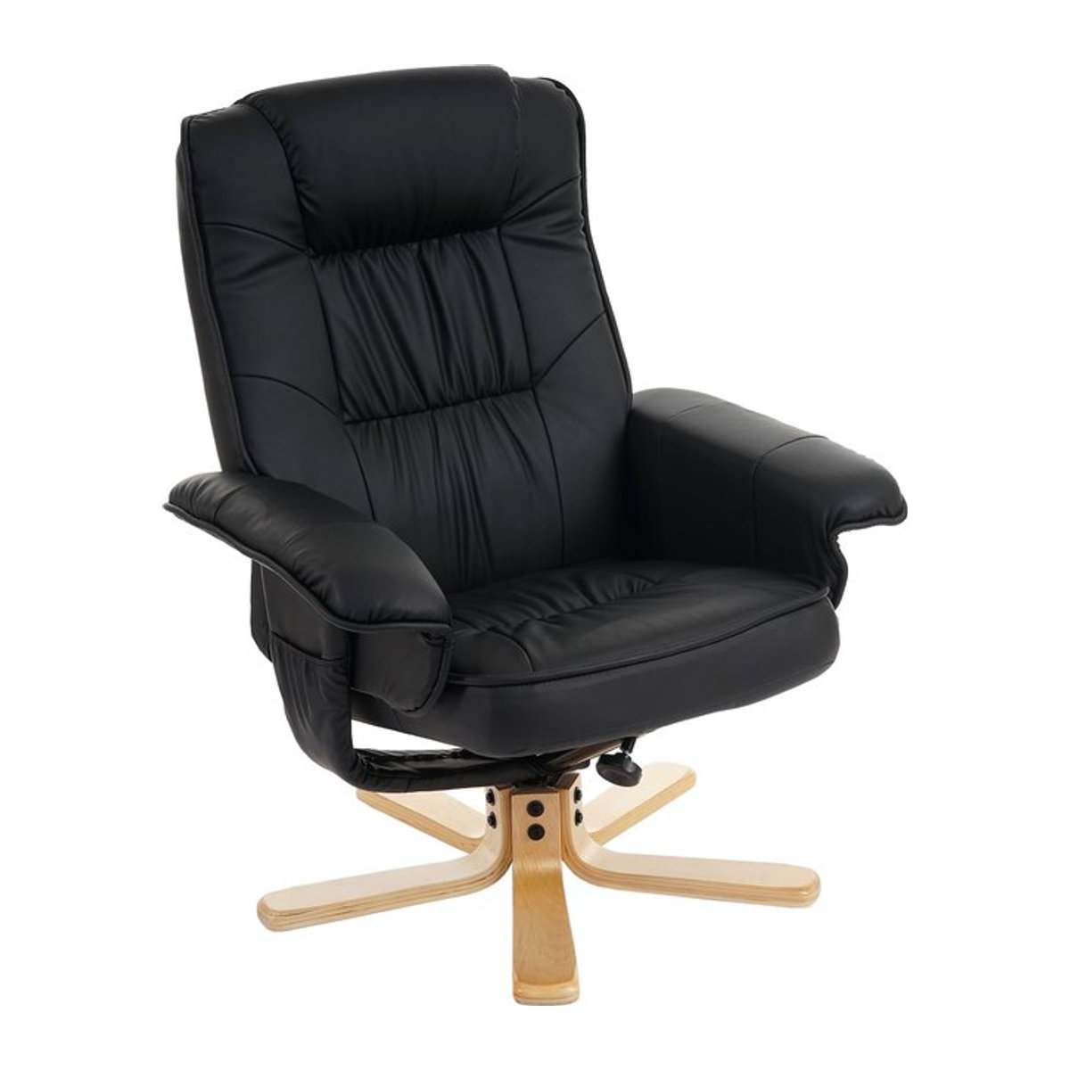 Relaxsessel H56 von MCW als moderner Fernsehsessel aus Kunstleder in Schwarz - Bild 1