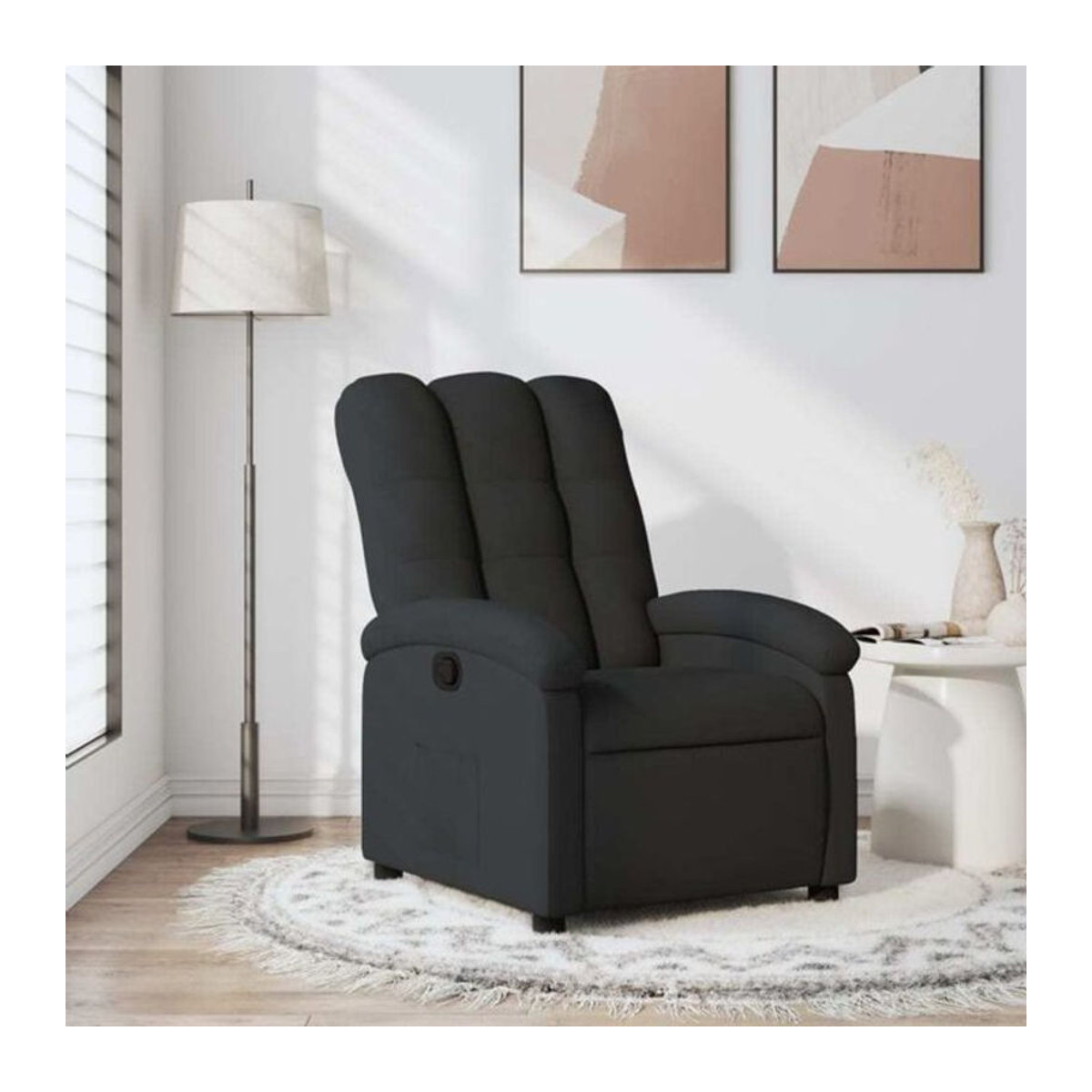 Relaxsessel von VIDAXL in Schwarz aus Stoff und Metall - Bild 1