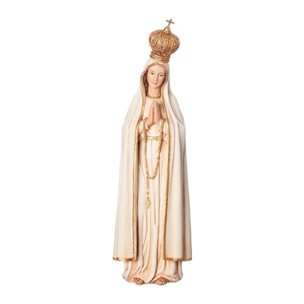 Religiöse Statue Unsere Liebe Frau von Fatima von Roman Joseph's Studio in Creme und Weiß, Höhe: 17 cm - Bild 1