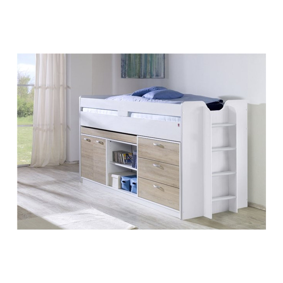 Relita Hochbett Ponny aus Holzwerkstoff in Weiß - Bild 1