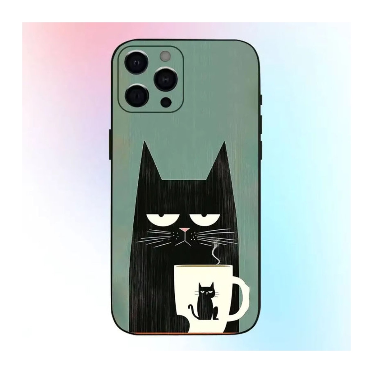 Remazy Stoßfeste Handyhülle mit Katzen-Motiv und Streifen für iPhone 15 14 13 12 11 Pro Max Mini X XS XR 7 Plus in Braun Schwarz Mehrfarbig - Bild 3