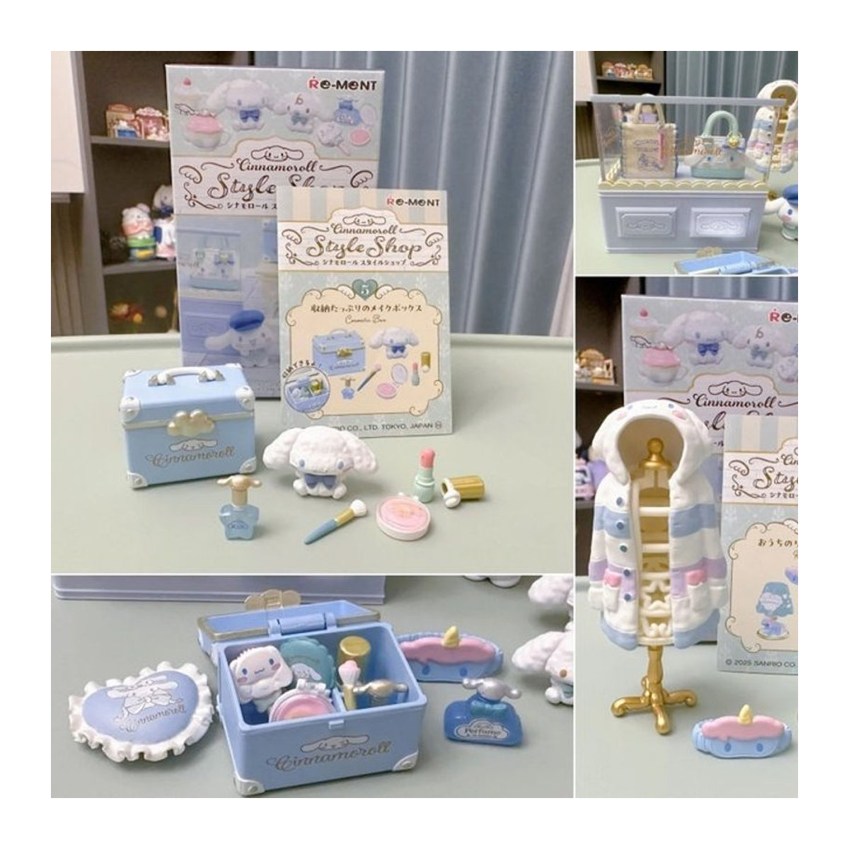 Rement Sanrio Cinnamoroll Miniaturszenensammlung Modellspielzeug und Desktop-Ornamente in Weiß aus Kunststoff - Bild 1