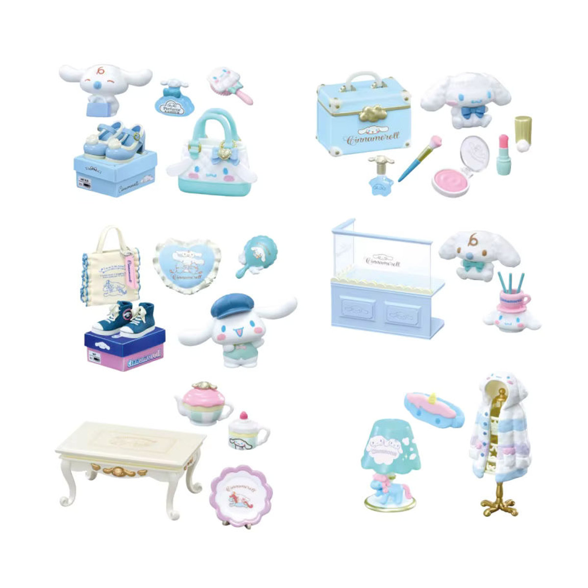 Rement Sanrio Cinnamoroll Miniaturszenensammlung Modellspielzeug und Desktop-Ornamente in Weiß aus Kunststoff - Bild 5