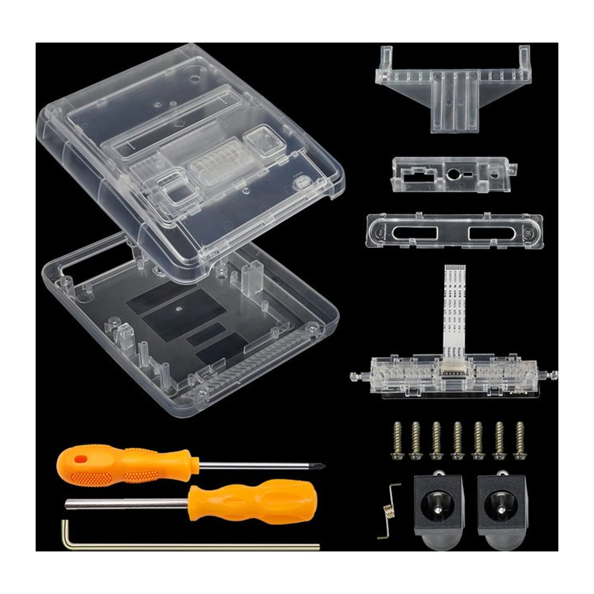 Ren Tian Ge Ersatzgehäuse für Super Famicom Konsole Transparent DIY Kunststoff Box für Super NES Spielekonsole - Bild 1