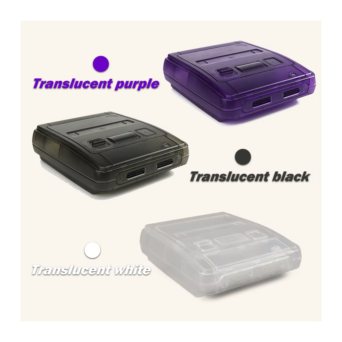 Ren Tian Ge Ersatzgehäuse für Super Famicom Konsole Transparent DIY Kunststoff Box für Super NES Spielekonsole - Bild 2