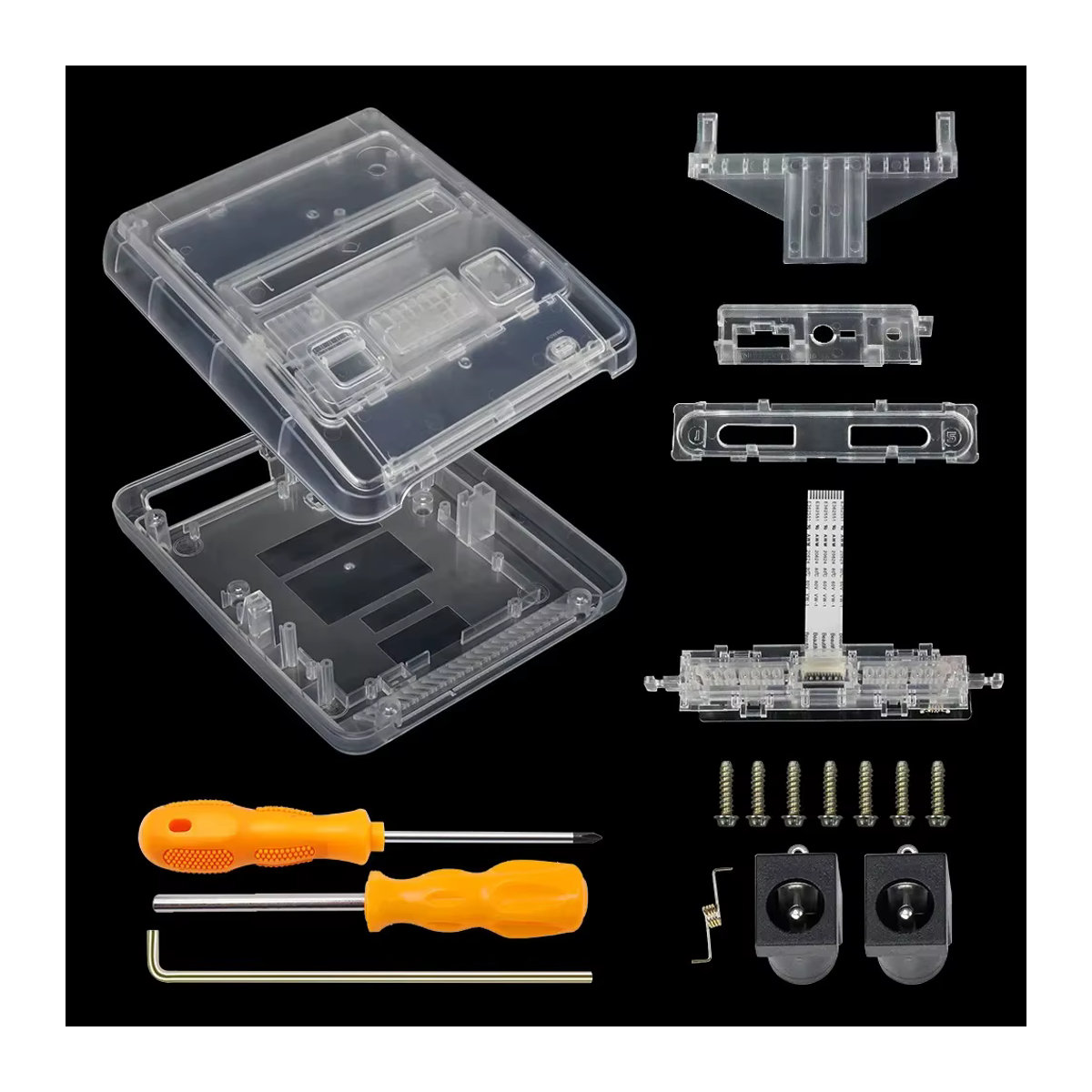 Ren Tian Ge Ersatzgehäuse für Super Famicom Konsole Transparent DIY Kunststoff Box für Super NES Spielekonsole - Bild 5