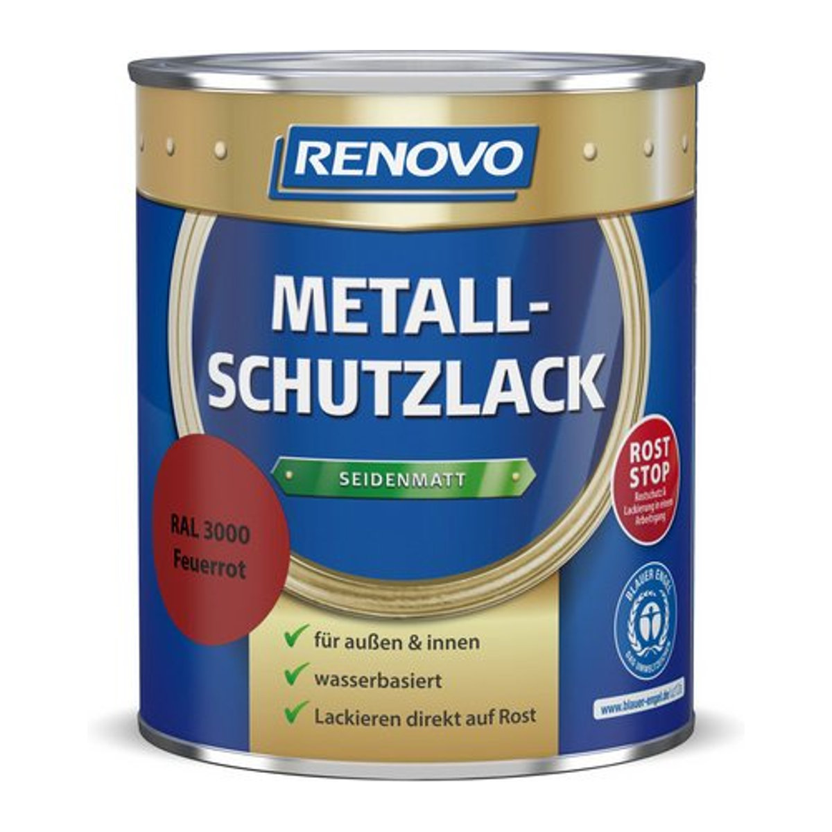 RENOVO Metallschutzlack in Rot - Bild 1