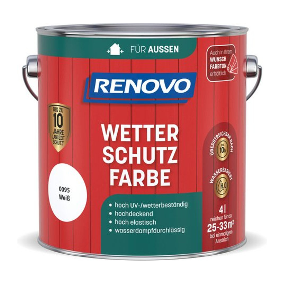 RENOVO Wetterschutzfarbe in Weiß - Bild 1