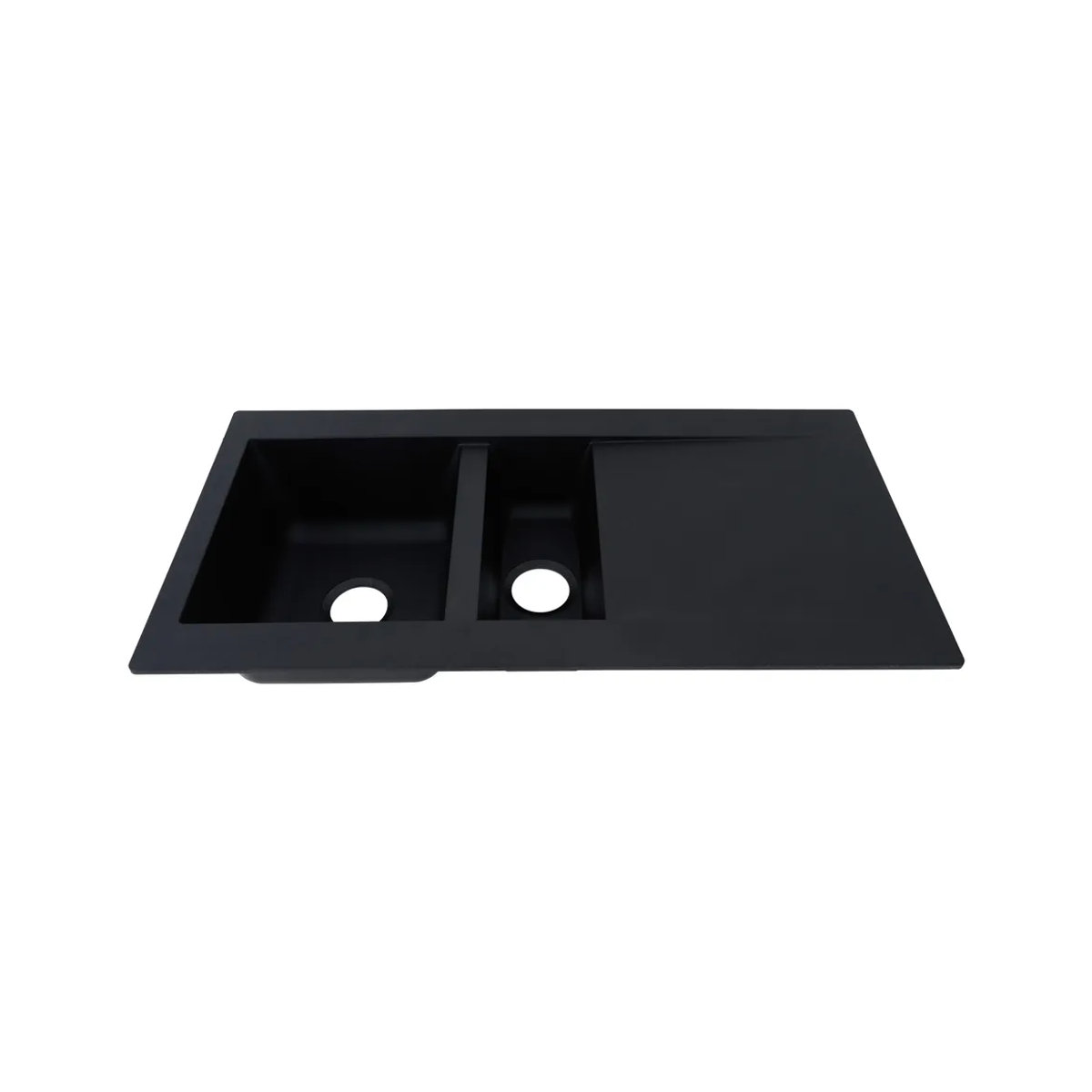 Respekta Einbauspüle Denver aus Mineralguss in Schwarz, Breite: 100 cm, Tiefe: 50 cm - Bild 4