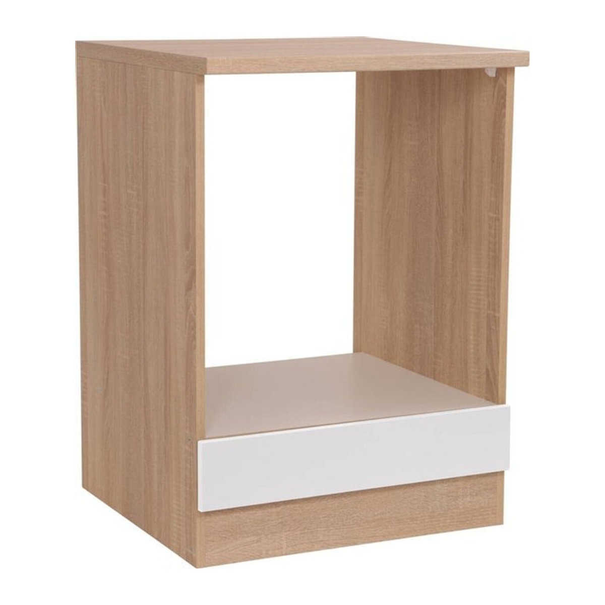 Respekta Herdumbauschrank Merle Unterschrank in Weiß und Eiche, B/H/T: 60 x 84,8 x 60 cm - Bild 2