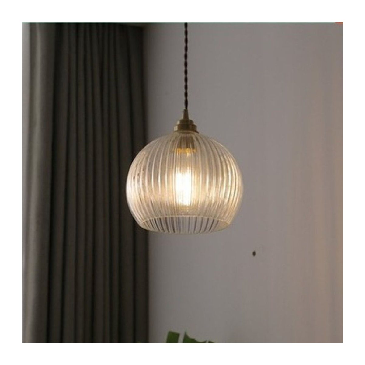Retro Glas Pendelleuchte in Blau mit E27 Fassung für Esszimmer, Bar und Schlafzimmer - Bild 1