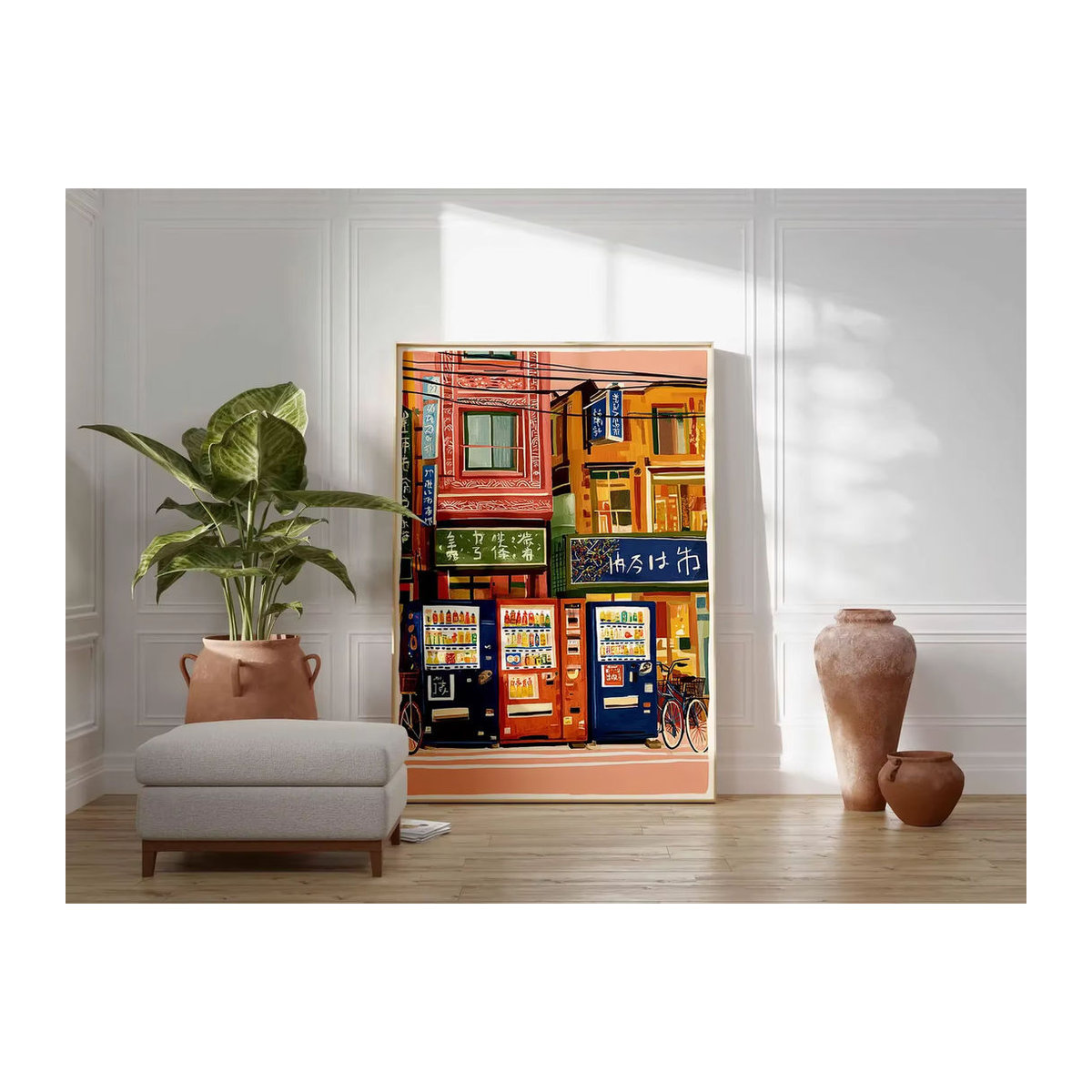 Retro Japanisches Verkaufsautomat Poster Mehrfarbig als Wandkunst aus Papier für Urban Decor und Popkultur - Bild 5